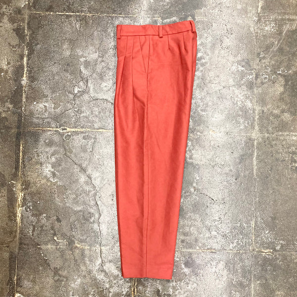 【frank leder / フランクリーダー】LIGHT WEIGHT DEUTSCHLEDER 2TUCK TROUSERS / Red