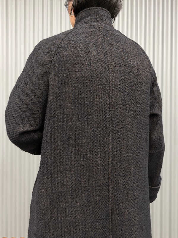 【 BLUE BLUE JAPAN 】ロービングツイード チェスターコート / Dark Navy