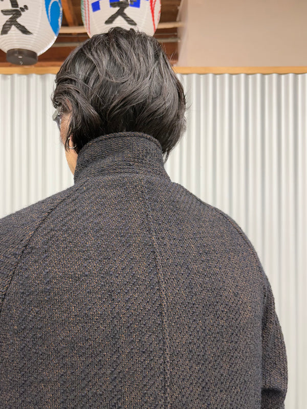 【 BLUE BLUE JAPAN 】ロービングツイード チェスターコート / Dark Navy