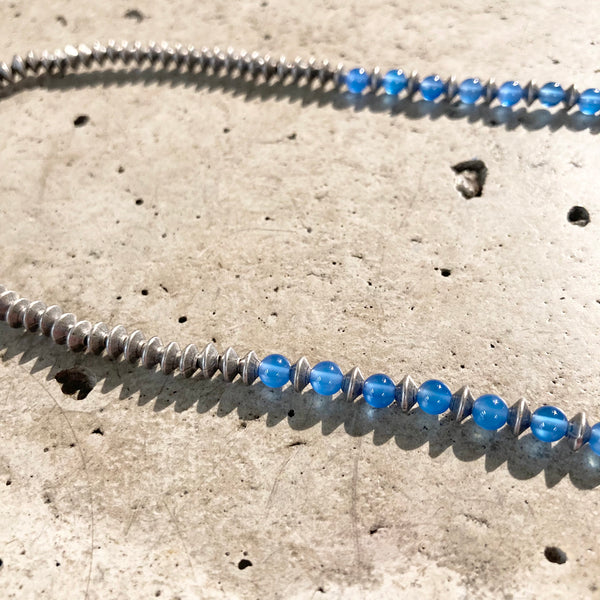 【hobo】BEADS NECKLACE STONE / Blue