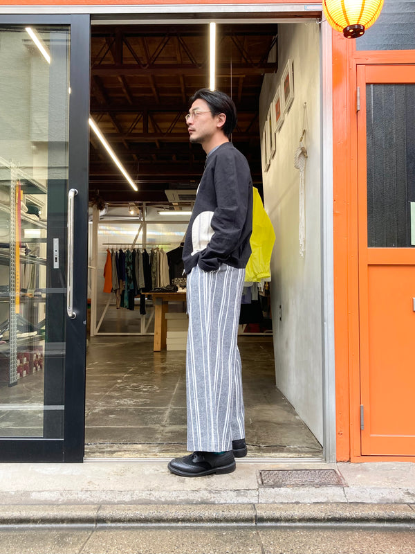 【frank leder / フランクリーダー】WASHED LINEN×COTTON BOMBER JACKET  / Black