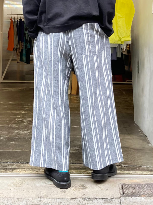 【m's braque】EASY PANTS / Black Stripe