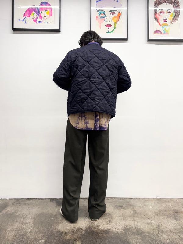 【m's braque】TUCKED BAGGY PANTS / Khaki Amundsen