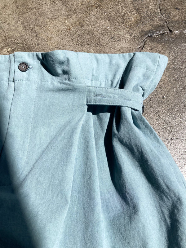 【frank leder / フランクリーダー】WASHED COTTON 2TUCK TROUSERS - WITH ADJUSTER - / Lt. Blue