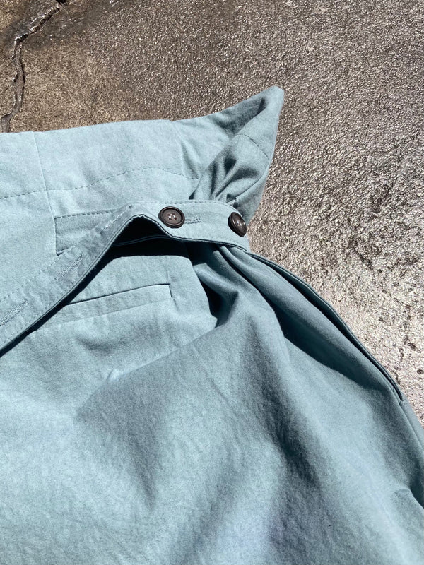 【frank leder / フランクリーダー】WASHED COTTON 2TUCK TROUSERS - WITH ADJUSTER - / Lt. Blue