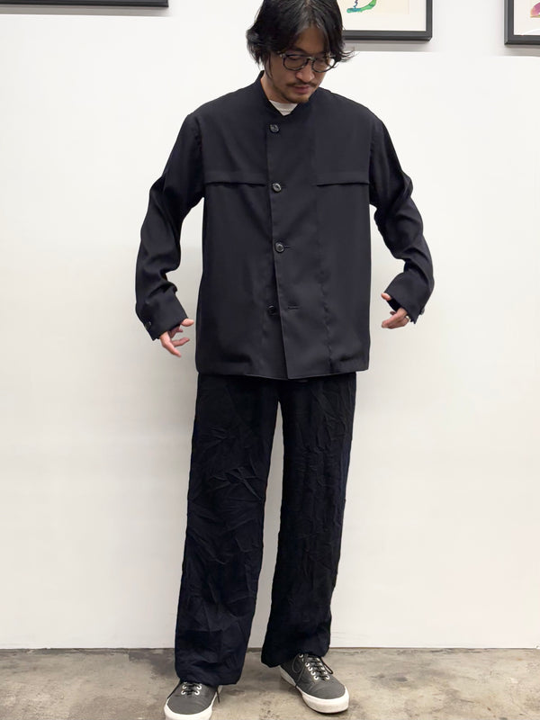 【 BLUE BLUE JAPAN 】ストレッチドライツイル クルージャケット / Dark Navy