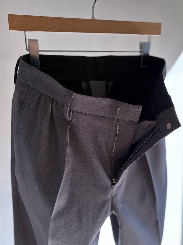 【 UNUSED 】TWILL STRETCH SLACKS / Gray
