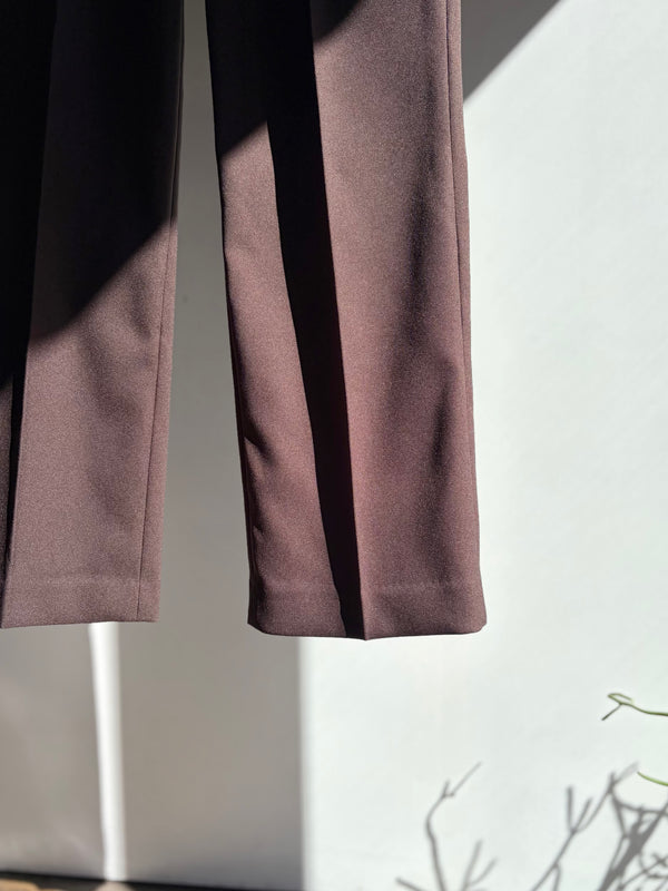 【 UNUSED 】TWILL STRETCH SLACKS / Brown