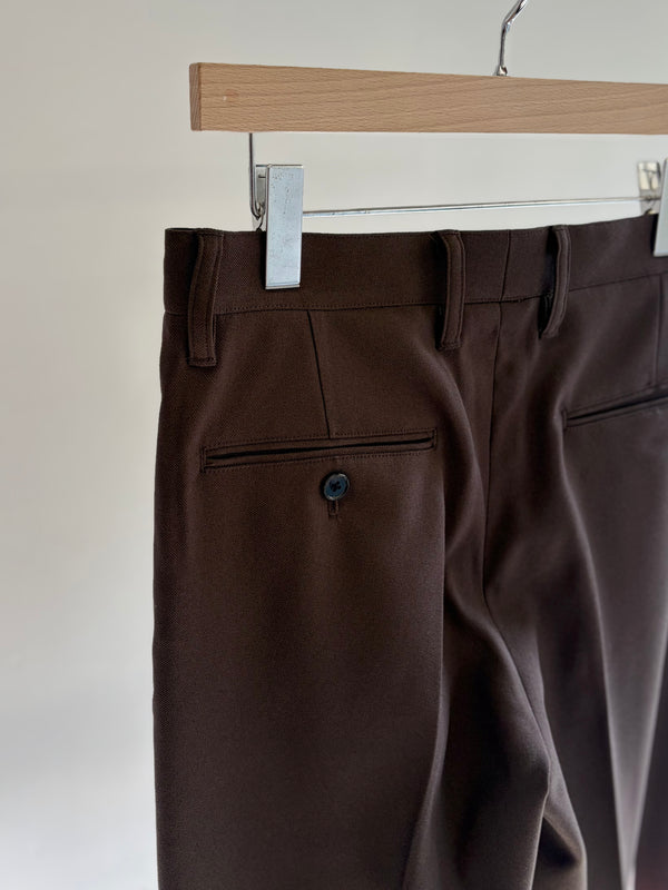 【 UNUSED 】TWILL STRETCH SLACKS / Brown