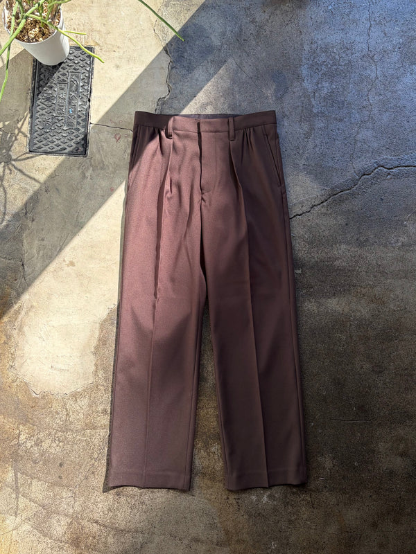 【 UNUSED 】TWILL STRETCH SLACKS / Brown