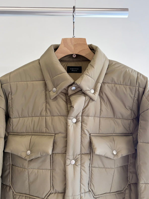 【 UNUSED 】PADDING QUILTED SHIRT / Taupe