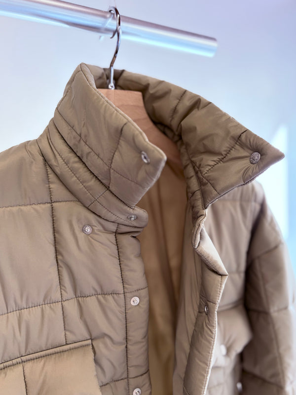 【 UNUSED 】PADDING QUILTED SHIRT / Taupe