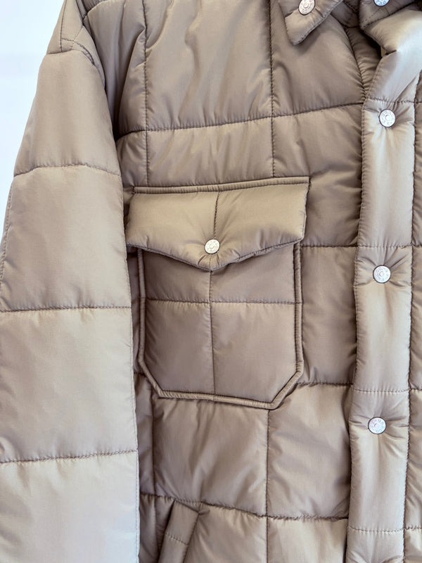 【 UNUSED 】PADDING QUILTED SHIRT / Taupe