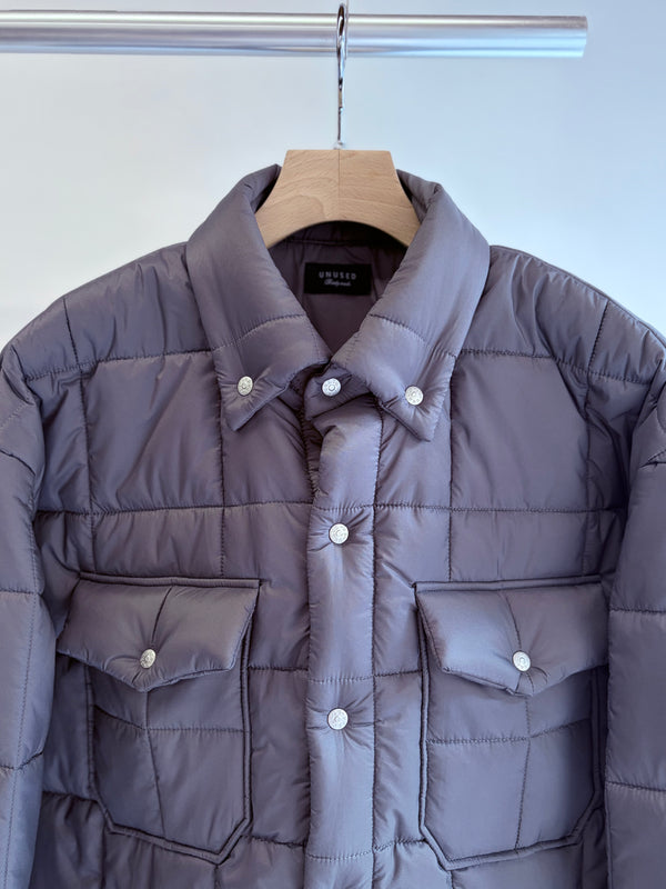 【 UNUSED 】PADDING QUILTED SHIRT / Gray