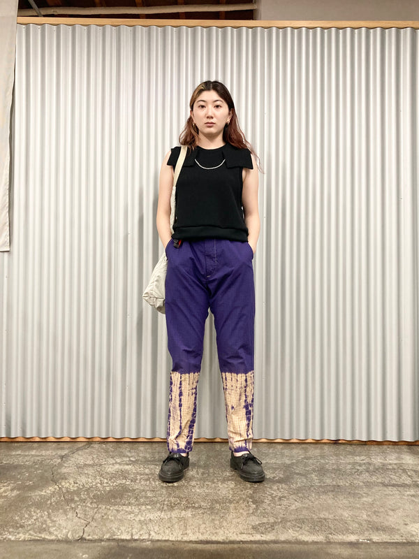 【YOTA TOKI】PREPARATORY PANT / PURPLE × BEIGE CHECK