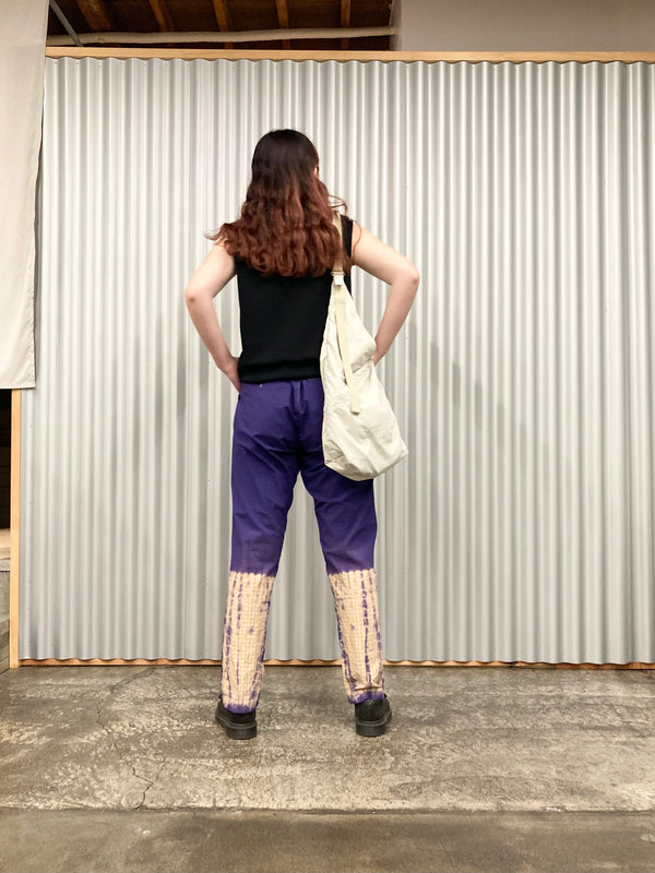 【YOTA TOKI】PREPARATORY PANT / PURPLE × BEIGE CHECK