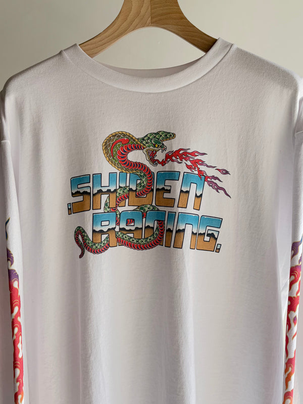 【 SHIDEN 】L/S  TEE - COBRA - / White