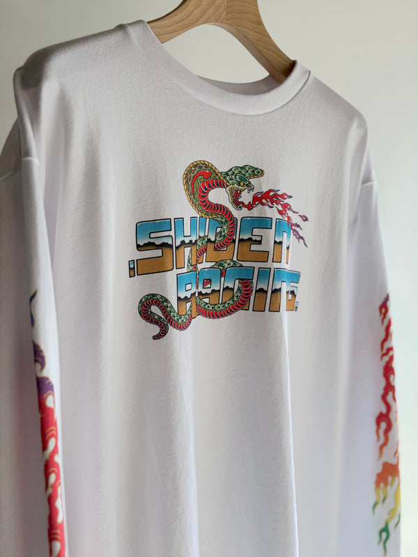 【 SHIDEN 】L/S  TEE - COBRA - / White