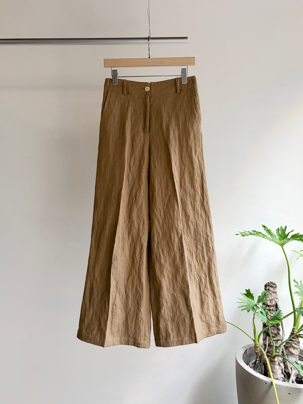 【 BALIA / バーリア 】STRIPE FLARE PANT / Brown Stripe