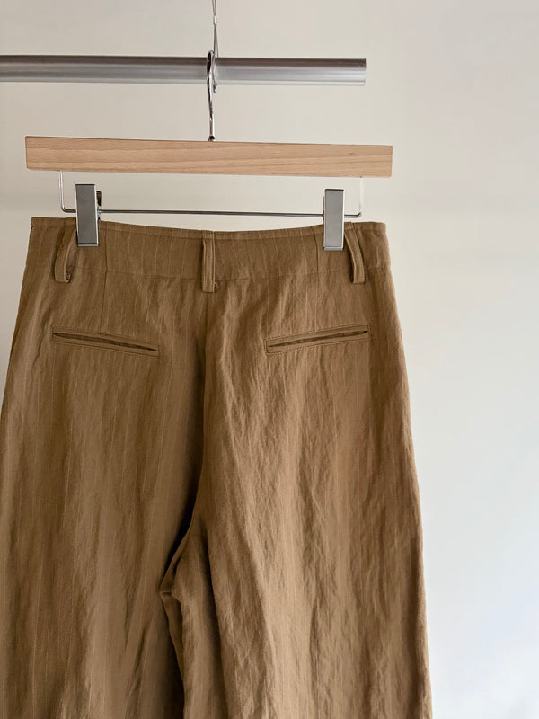 【 BALIA / バーリア 】STRIPE FLARE PANT / Brown Stripe
