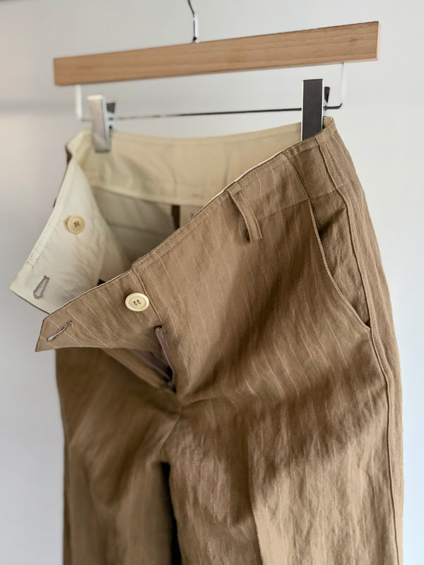 【 BALIA / バーリア 】STRIPE FLARE PANT / Brown Stripe
