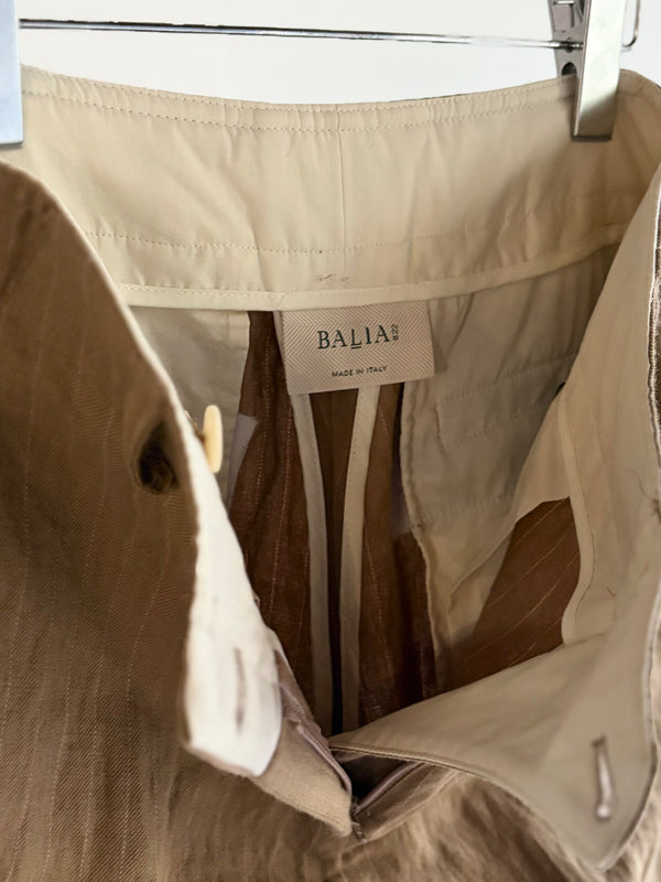 【 BALIA / バーリア 】STRIPE FLARE PANT / Brown Stripe