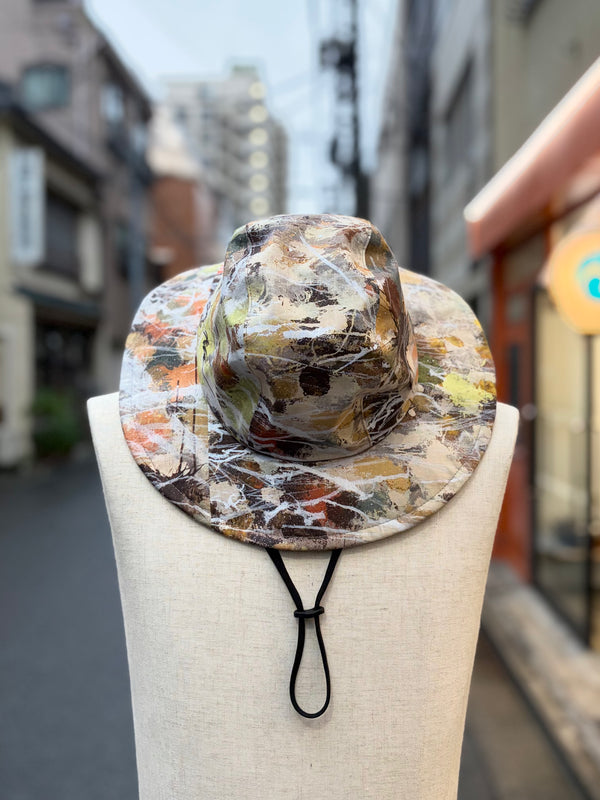 【 South2 West8 】× BEN MILLER LONG BRIM HAT - PRINT COTTON RIPSTOP ( 3LAYER ) - / Beige