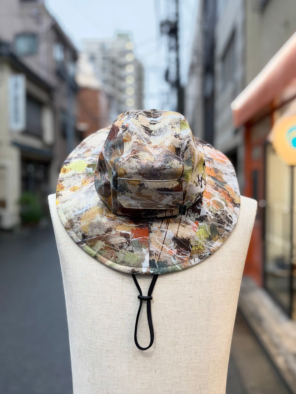 【 South2 West8 】× BEN MILLER LONG BRIM HAT - PRINT COTTON RIPSTOP ( 3LAYER ) - / Beige
