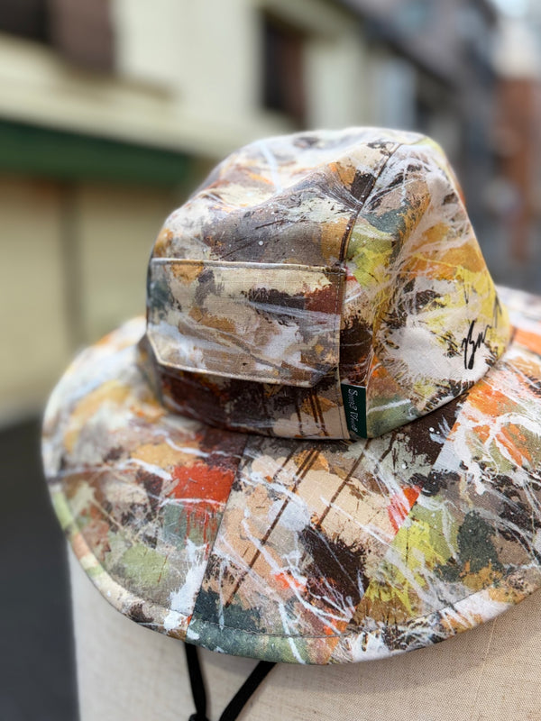 【 South2 West8 】× BEN MILLER LONG BRIM HAT - PRINT COTTON RIPSTOP ( 3LAYER ) - / Beige