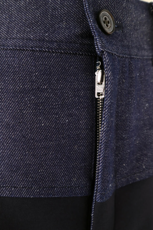 【RURI W. / ルリ】SPLICED INTERLOCK TROUSERS / Navy