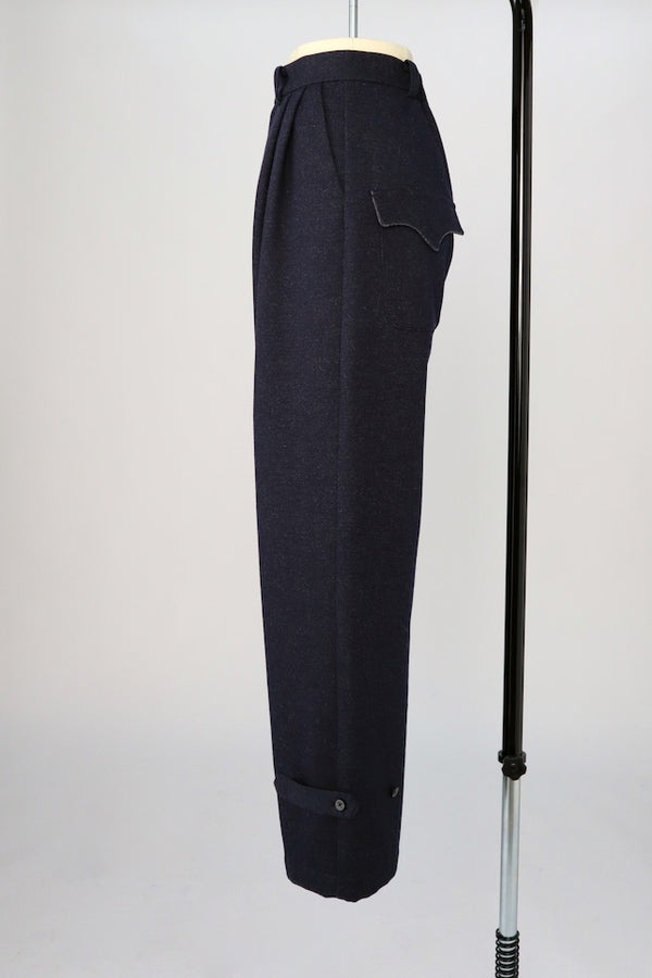 【RURI W. / ルリ】MELANGE TROUSERS / Navy