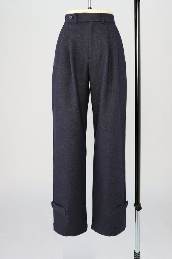 【RURI W. / ルリ】MELANGE TROUSERS / Navy