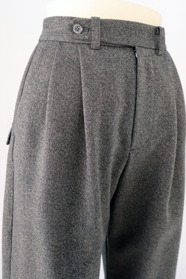 【RURI W. / ルリ】MELANGE TROUSERS / Charcoal Brown