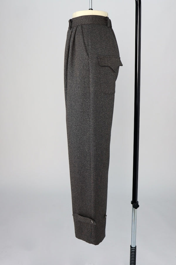 【RURI W. / ルリ】MELANGE TROUSERS / Charcoal Brown