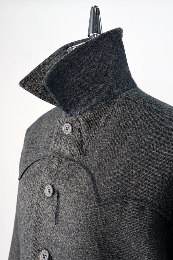 【RURI W. / ルリ】MELANGE YOKE BLOUSON / Charcoal Brown