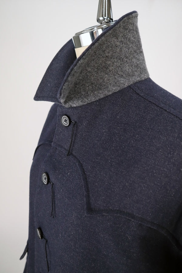 【RURI W. / ルリ】MELANGE YOKE BLOUSON / Navy