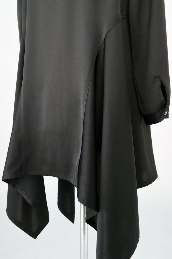 【RURI W. / ルリ】ASYMMETRIC HEM SHORT DRESS  / Black