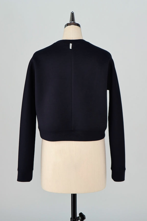 【RURI W. / ルリ】ROUND PANEL SWEAT TOP / Navy