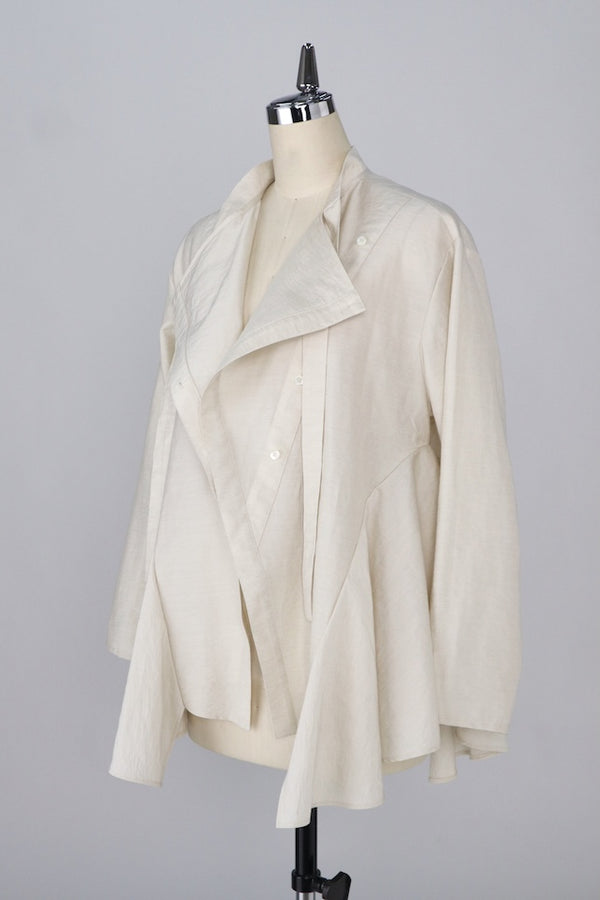 【RURI W. / ルリ】BOW TIE FLARE SHIRT / Ivory