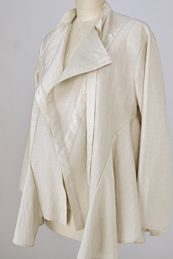 【RURI W. / ルリ】BOW TIE FLARE SHIRT / Ivory