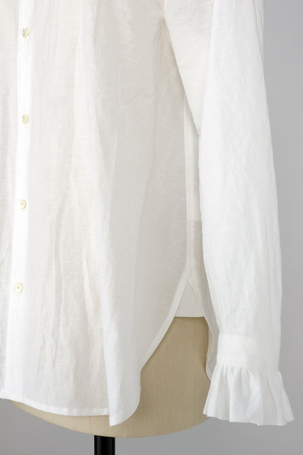 【RURI W. / ルリ】FRILLED YOKE SHIRT / Off White