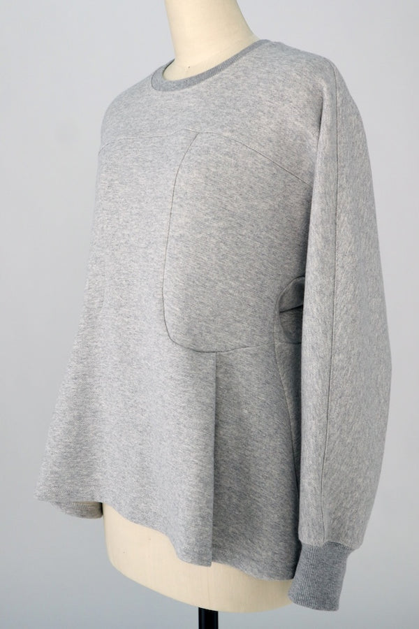 【RURI W. / ルリ】TUCKED WAIST CREW / Grey