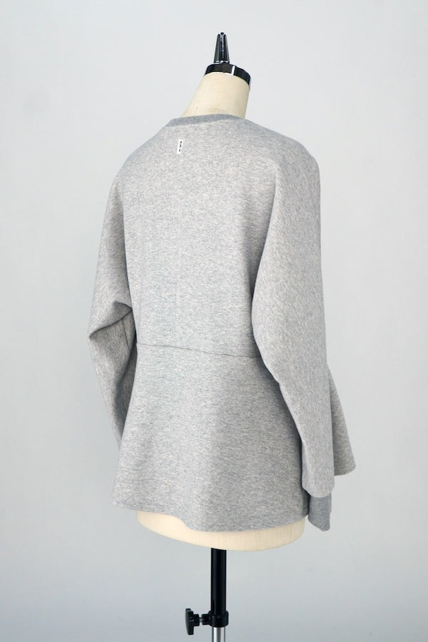 【RURI W. / ルリ】TUCKED WAIST CREW / Grey