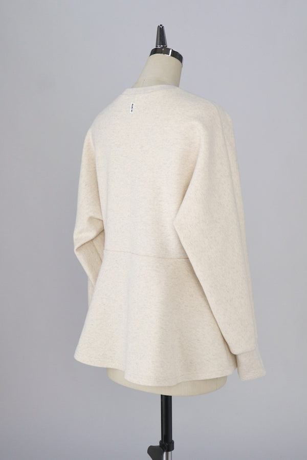 【RURI W. / ルリ】TUCKED WAIST CREW / Ivory