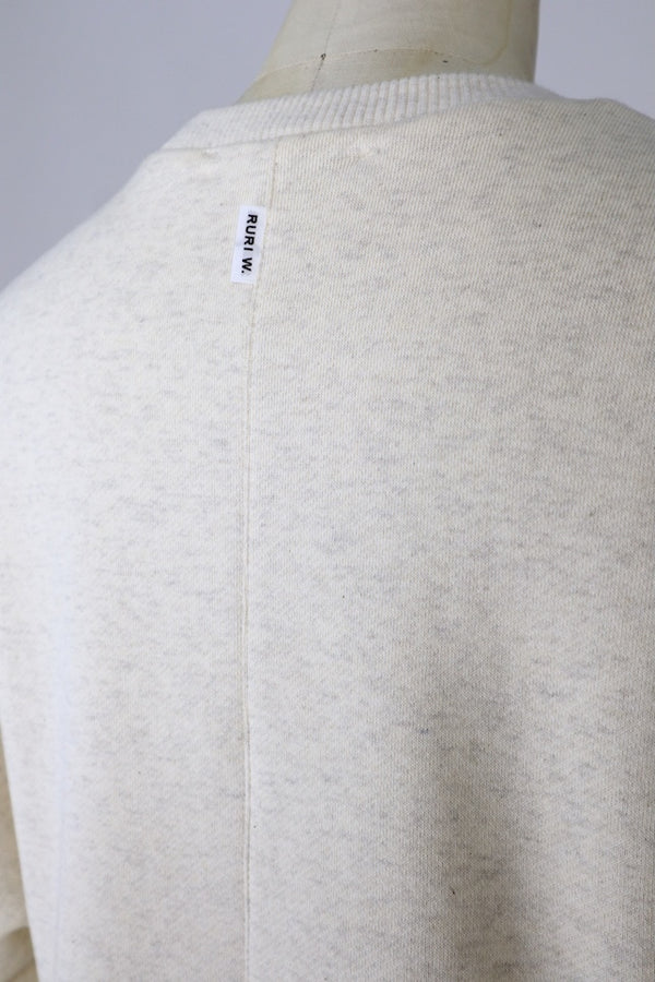 【RURI W. / ルリ】TUCKED WAIST CREW / Ivory