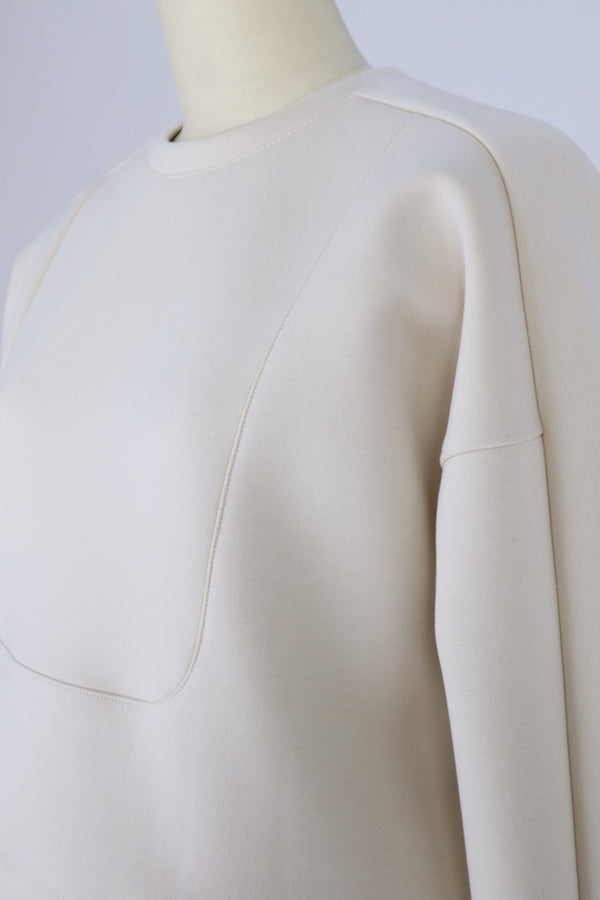 【RURI W. / ルリ】TUCKED WAIST CREW / Ivory