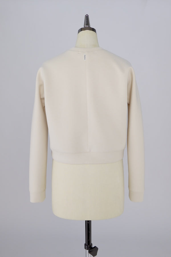 【RURI W. / ルリ】ROUND PANEL SWEAT TOP / Ivory