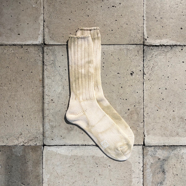 【hobo】TIE-DYED CREW SOCKS / Beige