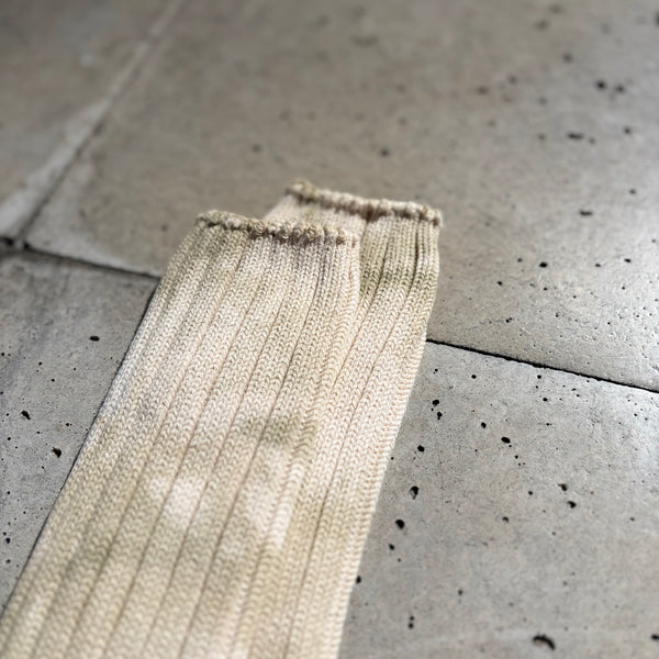 【hobo】TIE-DYED CREW SOCKS / Beige
