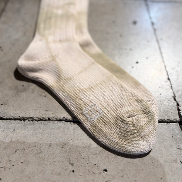 【hobo】TIE-DYED CREW SOCKS / Beige